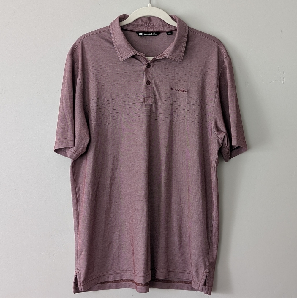 Travis Mathew Burgundy Polo Shirt